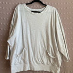 CP Shades  Oversized 3/4 Sleeve Front Pocket Tee Sz S White Photo 0