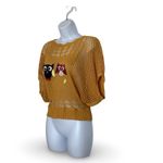 Owls Crochet Sweater Yellow Photo 1