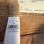 American Eagle  low rise mini corduroy skirt tan size 8 NWT Stretch pockets micro Photo 6