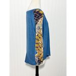 Beyove Women's V Neck Bohemian Loose Pullover Long Sleeve Top Navy Blue Size XL Blue Photo 2