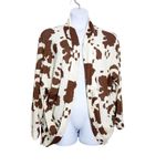 Simply Southern Cow Print Waffle Knit Cardigan size XXL Photo 1