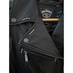 Jack Daniel's Old No7 Studded Fringe Leather Motorcycle Jacket Size Small Photo 8