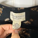 Denim & Supply Long Sleeve Floral Crochet Blouse Black Size M Photo 7