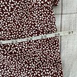 SheIn women XS/2 flare skirt w/leaf print brown & white Photo 4