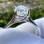 Certified 2.5ct Oval cut D,VVS1 Moissanite 18K gold plated over S925 engagement ring/7 Photo 11