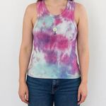 Forever 21 Size Medium Tie Dye Flower Printed Cropped Tank Top Photo 0