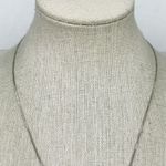 Chico's Silver Tone Rhinestone Bar Pendant Box Chain Necklace Photo 5