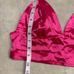 SheIn Hot Pink Satin Bralette with Adjustable Straps - M Photo 4