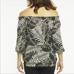 Margaritaville Banana Palm Off Shoulder Blouse NWT M Medium Black Photo 1