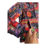 Chico's  Jacket Shirt Shacket Women's Size 1 Medium Linen Silk Multicolored Funky Photo 6