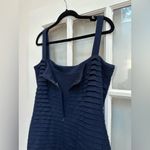 St. John Collection  Elegant Navy Knit Bodycon Timeless Couture Dress Size 10 Photo 5