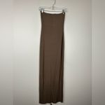 SKIMS  Brown Soft Lounge Tube Ribbed Stretch Maxi Dress Women’s Sz S Photo 2