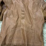Bagatelle Distressed Asymmetrical Brown Faux Leather Size S Photo 14