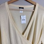 J.Crew Wrap Cardigan Sweater Women's Large Butter Yellow Preppy Minimalist NWT Photo 6