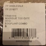 Free People  Lace Bodysuit Too Cute to Handle Plunge Lingerie Sexy, Purple Small Photo 8