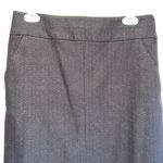Loft  pencil skirt black textured back zipper M lined knee length straight Photo 2