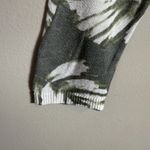 J.Jill Linen Palm Leaf Print Sweater Pullover Women's Medium Green Tropical Photo 5