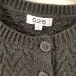 525 America  Black Cropped Lattice Cable Tipped Cardi In Black Multi Photo 4