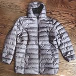 Eddie Bauer Women's Charcoal Grey Quilted Down Hooded Parka 650 Size XXL Photo 3