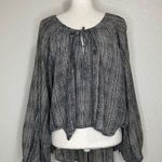 One Teaspoon Bohemian Black Tan Oversized Peasant Top Photo 0