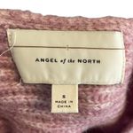 Anthropologie NEW Angel Of the North  Pink Heather Wool V-Neck Sweater Small Photo 8