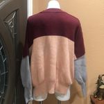 Free People  colorblock peach oversized sweater Photo 5
