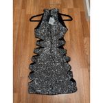 NBD NEW NWT Cedlla Mini Dress in Gunmetal Silver Sparkle size Small Photo 6