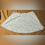 SO  women’s juniors zip front baby blue with white polka dots mini skirt size‎ xl Photo 1