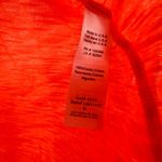 Left Of Center Size Medium Shirt Orange High Low Asymmetrical Hem‎ Short Sleeve Photo 3
