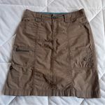Eddie Bauer  Size 4 Active Outdoor Brown Khaki Skirt Pleated Back Hem Photo 1