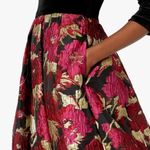 Eliza J Velvet Bodice Jacquard Ballgown Black Gold Burgundy 4 Photo 2