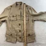 Banana Republic Heritage Sz 4 Flax Safari Jacket Utility Beige Sustainable Boho Photo 9