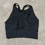 Adidas  Black Ribbed High Neck Sports Bra Size S Photo 2