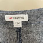Liz Claiborne  20W Linen Blend Textured Cropped Pants Summer Resort Vacation Photo 1