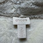 Chico's Chico’s Women's Cream Faux Suede Faux Fur Shearling Vest Photo 4