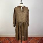 Vince Starry Dot Shirred Long Sleeve Dress Photo 1