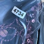 Candalite PS Black Purple Sequin Lace Floral Maxi Dress Evening Gown no belt Black Size 00 Photo 7