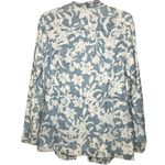 Foxcroft Anthropologie Floral Denim Jacket Chambray Jean Jacket Small Photo 2
