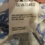 Reformation 💕💕 Stilton Linen Top  Pompadour Blue White Floral Bird Print 2 NWT Photo 12