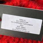 RE/DONE $495 NWT 90s OVERSIZED TURTLENECK SWEATER IN RED SZ SMALL Photo 3