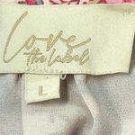 Anthropologie Love The Label Love Sam Pink Border Print Floral Dress Size L Size L Photo 6