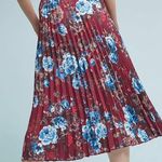 Anthropologie HD Floracion Pleated Midi Skirt Photo 0