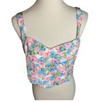 Princess Polly Faux Floral Cropped Corset Top Photo 3