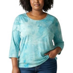 Christopher & Banks  Large Top Handmade Tie‎ Dye 3/4 Sleeve Cotton Blue Boho 434 Photo 0