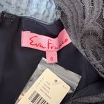 Eva Franco Anthropologie NWT Size 6 Navy Faux Leather Twofer Halter Mini Dress Blue Photo 7