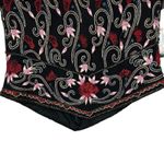 Papell Boutique NWT Black Beaded Embroidered Silk Lined Top Floral Party Sequin Petite Medium Photo 5