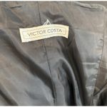 Vintage Victor Costa Strapless Black Dress Party Ruched Bow Lace Prom 1980s Size M Photo 5