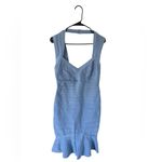 Herve Leger Sweetheart Flare Hem Bandage Dress Blue Photo 3