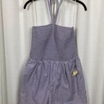 Nation Ltd Vacation Stripe Purple Pima Cotton Blondie Romper Sz.M NWT Photo 5