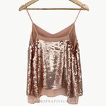 Moulinette Soeurs NWT Anthropologie  Women's Sequin Cami Tank Top Sz 8, Rose Gold Photo 3